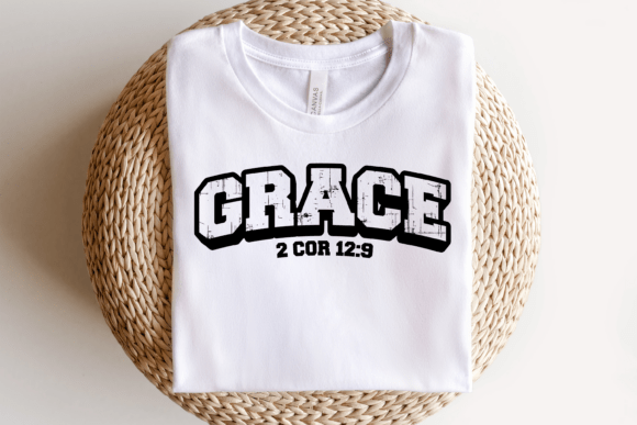 2 Cor 12:9 Grace Christian Faith Graphics & T-Shirt Designs