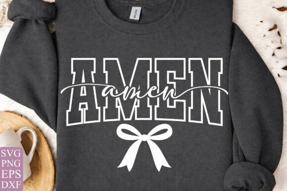 Amen Cross Bow SVG Graphics for T-Shirt Designs
