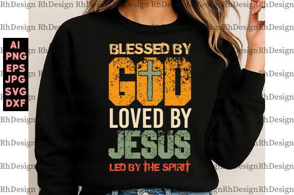 Blessed by God Svg for Branding & T-Shirt Designs