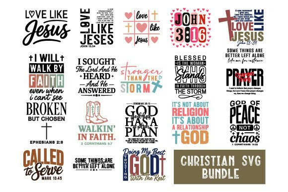 Christian SVG and T-Shirt Graphics for Bible Verse Designs