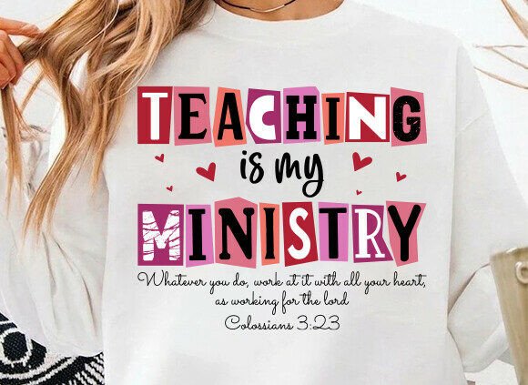 Christian Teacher PNG, Retro Teacher Png