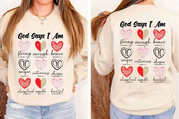 God Says I Am Christian Valentine SVG
