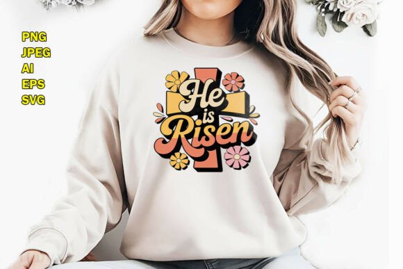 He is Risen Retro Christian T-Shirt PNG Review for Sellers