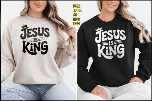 Jesus is King Christian Typography SVG for Blog Graphics