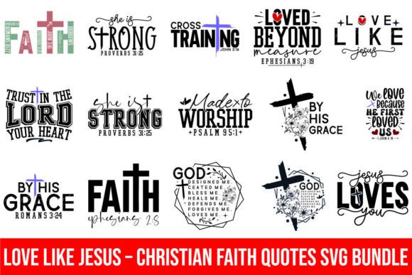 Love Like Jesus Christian Faith Graphics & T-Shirt Designs
