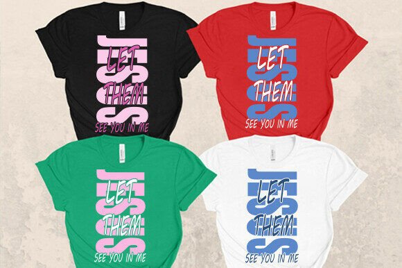 Retro God Jesus Let Them SVG for Graphics & T-Shirt Designs